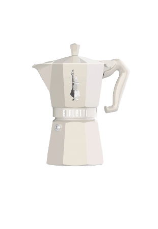 Bialetti Kokare 6 kopp MOKA Exclusive Köksredskap Beige 270ml 11,3x16,3x22cm
