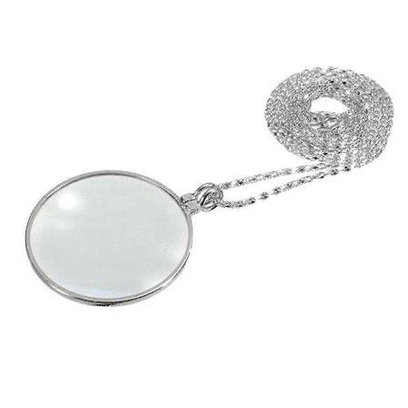 Monokel 5x Forstørrelsesglas Vedhæng Zinklegering Kædehalskæde Til Ældre Læsning