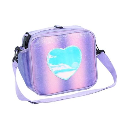 Frokostposer Vandtæt Tegneserie Regnbue Isoleret Kasse Til Picnic Udendørs Vilolet