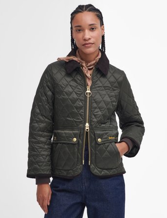 Barbour Barbour Fitted Beadnell Quilted Jacket - Khaki green - 46