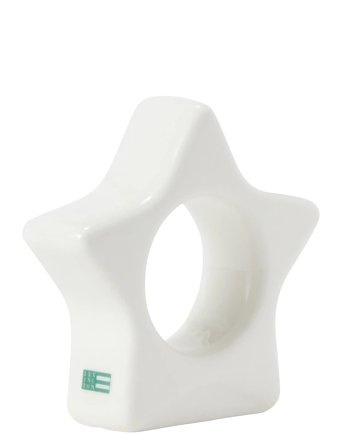 Lexington Home Star Stoneware Napkin Ring - White - ONE SIZE