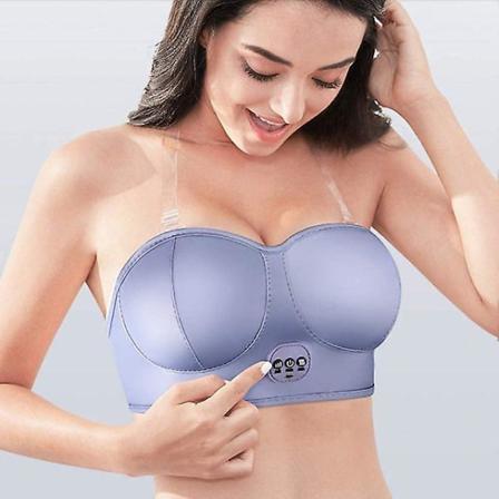 Elektrisk brystmassage bh trådløs brystforstørrelsesinstrument med varm komprimeringsfunktion til brystløft forstørrelse (FMY) Yh-b-134-purple