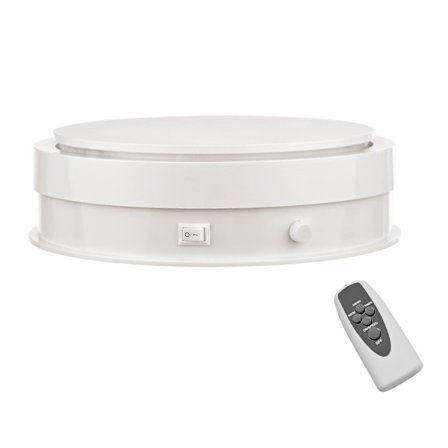 360 Graders Fotografering Display Drejeskive Motoriseret Roterende 8-tommer Diameter 15kg Nyttelast Til Små Produkter Smykker Ur Model Visning