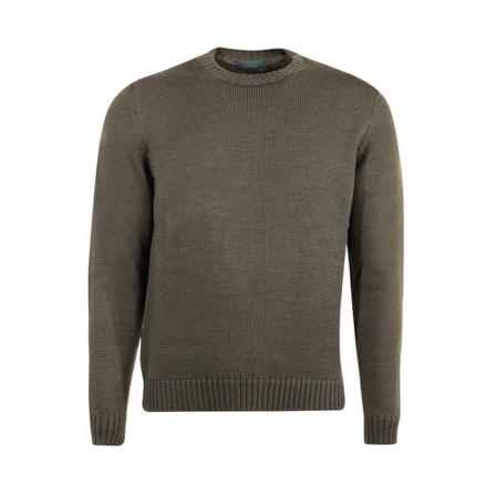 Zanone Round-neck Strik Grøn, Herre Strik, Størrelse: L