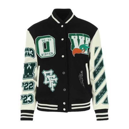 Off White Bomber Jakke Sort, Dame
