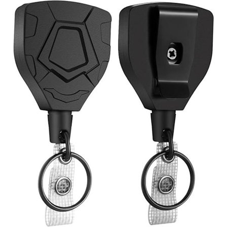 2 stk. Robust Trækbar Nøglering, Trækbar Snøre, Trækbar Nøglering med 70 cm Stålwire