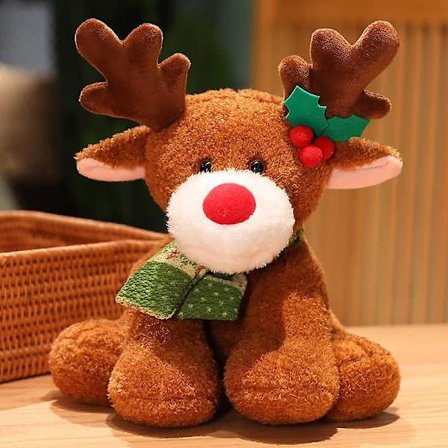 Christmas Deer Plysj Leke Elg Plysj Dukker Reinsdyr Pute Pute Søt Myk Jul Elg Plysj