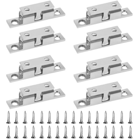 8 stk. Justerbar Dobbelt Kuglelås Møbel Skabsdørs Lås med Skruer