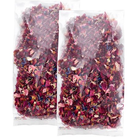 200g Naturlig Rosenbladskonfetti, Bionedbrydelige Tørrede Blomsterblade til Bryllupper, Romantiske Aftener, Festdekorationer, Miljøvenlig W
