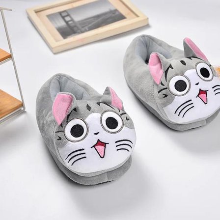 Vinter Varma Innesko - Komfortable Myke Plysj Morsomme Tegneserie Kitty[CO]