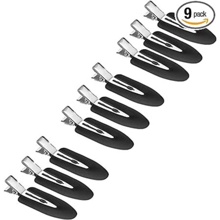 (Svart) No Bend Hårclips [9 stycken], No Bend Pin Clips, Hårstift Hårstilverktyg, för Frisyr Lugg Vågor Makeup Appl