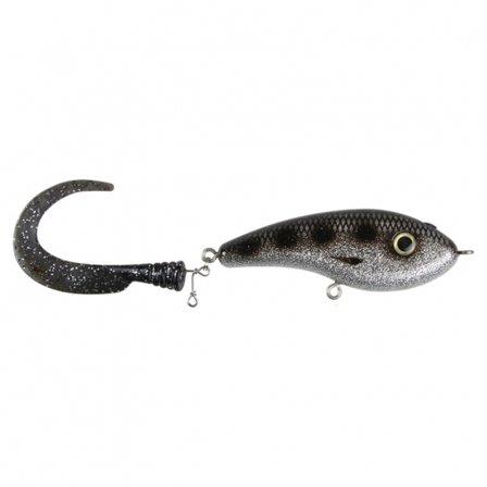 Catchy, 13cm, 95g - Silver Bullhead - Black/ Silver Glitter
