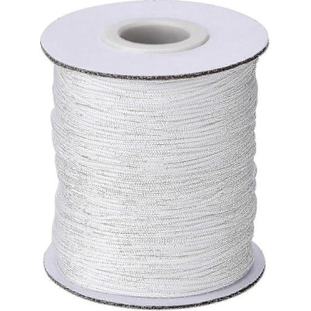 Hvit 1,0 mm snor for persienner, flettet løftesnor, 109 yards per rull