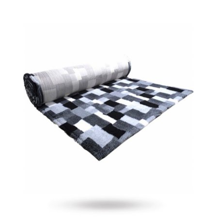 Companion - Companion ProFleece Hundfäll - Svart/Grå/Vit 100x75 cm