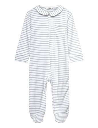 Mango Striped Bodysuit Pyjamas - White - 3-6M