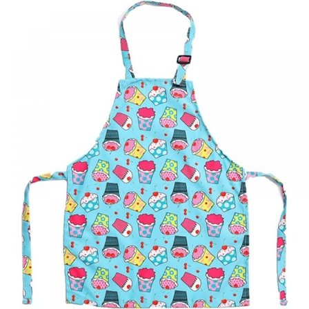 Tegneserieforklæde i lærred til børn Justerbar nakkestrop Børneforklæde til madlavning