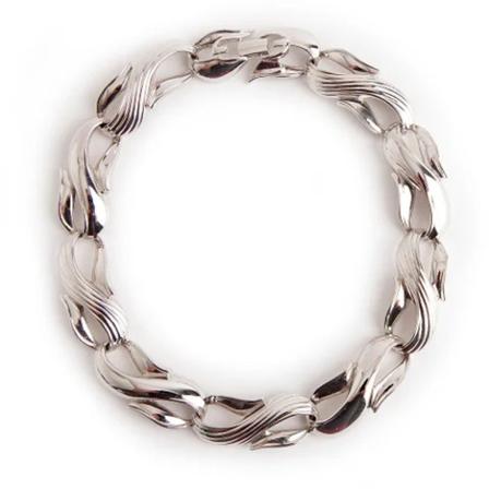 Givenchy Pre-owned, Pre-owned Metal necklaces Grijs, Dames, Maat:ONE Size