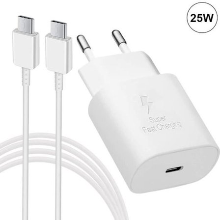 Hurtigoplader 25W - realme - USB-C - Kabel 1M - Kompatibel med realme 9 Pro - Hvid
