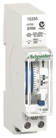 Schneider Electric 15335 Kopplingsur 1-polig, mekaniskt, Elfördelning & strömförsörjning