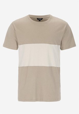 Cellbes of Sweden - T-shirt med en bred rand - mörk beige - för herrar - 3XL