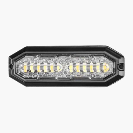 Blixtljus med 6+6 st. LED orange+vit