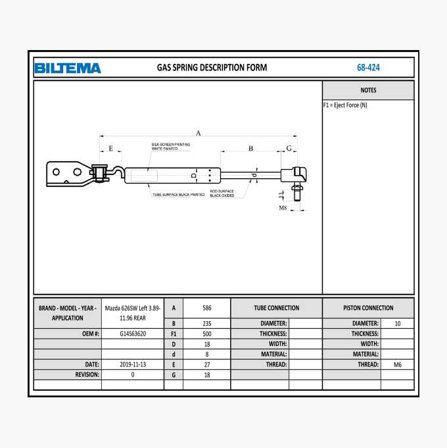 Gasfjäder dynamic - Biltema