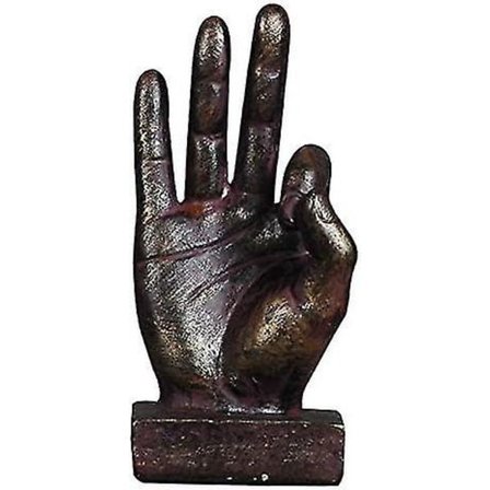 Polyresin Handgest-statyer för skrivbord, fingerskulpturdekoration