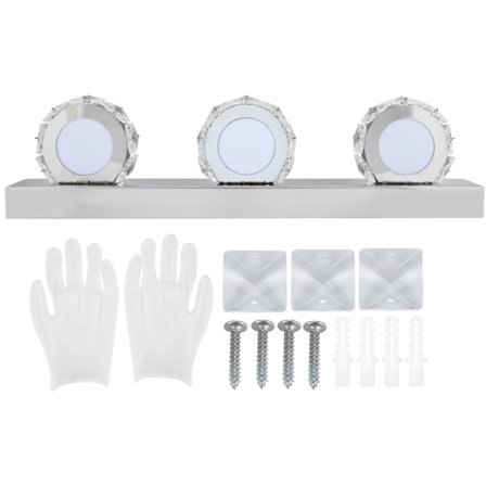 Vandtæt LED Spejllampe Rund Makeup Badeværelse 85-265V 12W 3 Lys