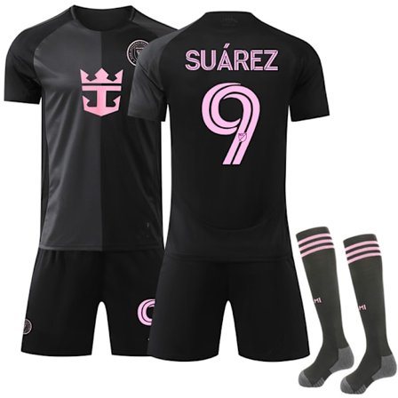 2025 Inter Miami CF udebanetrøje med sokker til børn nr. 9 Luis Suarez