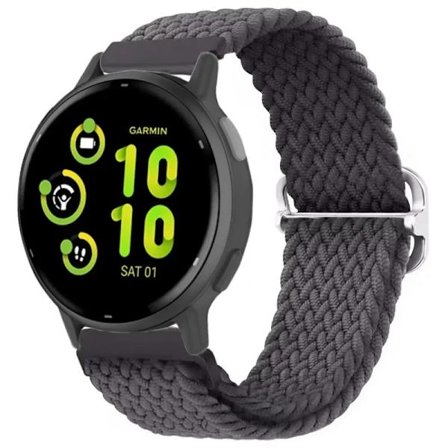 20/22mm Nylon Flätad Loop Rem kompatibel Garmin Forerunner 265 55 965 165 Sportarmband Garmin Venu 3/2 Vivoactive 5 Armbandsbälte