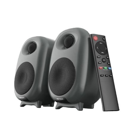 PC-højttaler 2x50W HiFi Active Speakers Bluetooth 5.0 Bass Højttalerpar til TV/PC/Telefon/Pad med fjernbetjening Sort