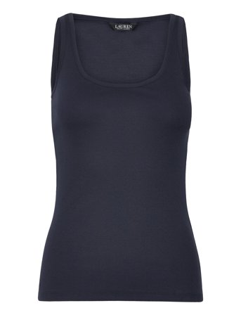 Lauren Ralph Lauren Cotton-Blend Tank Top - Navy - XL