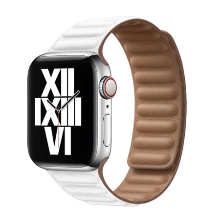 Lærreim for Apple Watch-reim 45 mm 41 mm 44 mm 40 mm Original Magnetisk Løkke Link Armbånd iWatch Ultar2 49 mm 9 8 7 6 SE 3 42 mm Brun