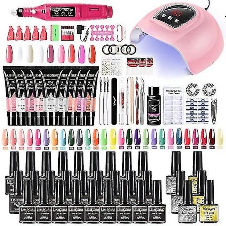 Neglesett med negletørker Manikyr maskinsett Negle Polygels