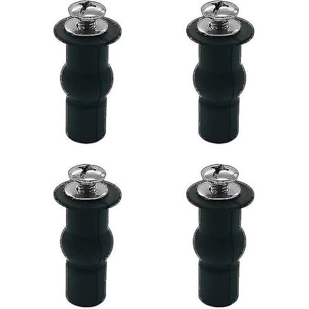 Jinyi WC-istuimen saranoiden ruuvit, WC-istuimen kiinnitystarvikkeet, laajenevat kumipäiset mutteriruuvit (4 kpl)