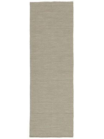 Tapis De Laine Uni Handloom Flat Gris Clair/Beige Corridor Petit