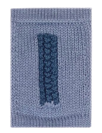Knitted Letter I, Blue Blue Smallstuff
