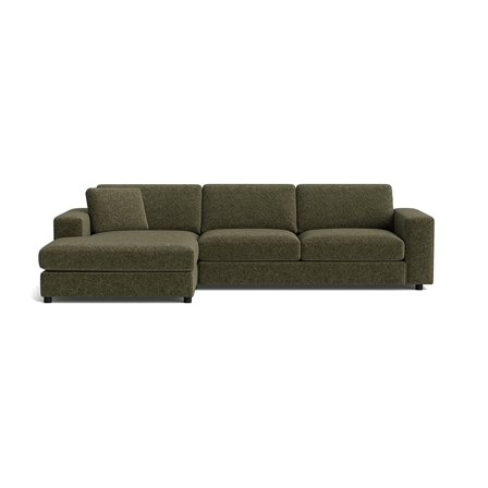 Oasis Chaiselongue-Sofa, links in Anthology Grün, modernes Design mit Nozag-Federung für hohen Sitzkomfort, hochwertiges Polstersofa, 79cm