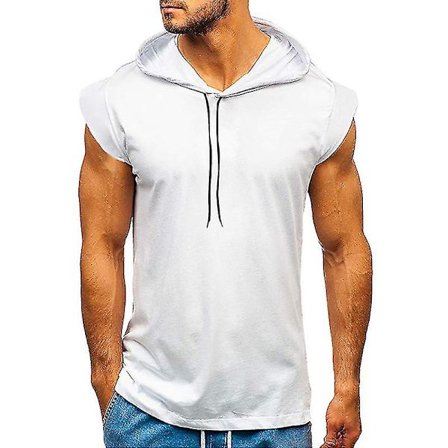 Kortärmad hoodie för män Gym Sport T-shirt linne