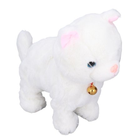 Mekanisk Katt Elektrisk Kontroll Pedagogisk Trygg Myk Komfortabel Levende Interessant Leke for Barn Hvit