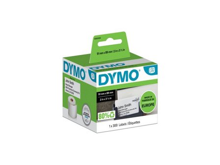 DYMO Etikett limfri 51x89mm 300/fp - Lyreco - Kontorsmaskiner - Etikettskrivare och etiketter - Etiketter - Dymo