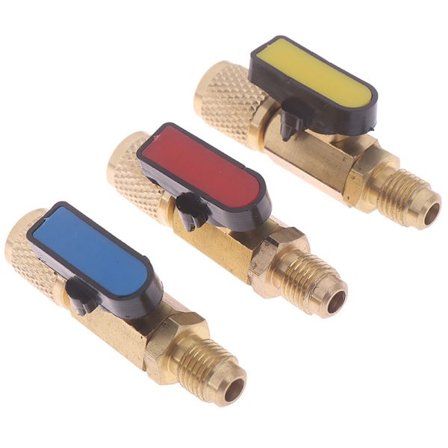 1/4" hann til 1/4" hunn SAE rett kuleventil AC Lading Fo