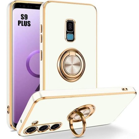 Coque - Samsung - Galaxy S9 Plus - Silikon TPU - Stötresistent - Ställring Vit