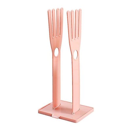 Irrotettava puhdistusliinan kuivausteline keittiöhanskoille työpöydän tyhjennyspidike (1 kpl - vaaleanpunainen)