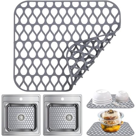 Silikoninen tiskialtaan matto, lämmönkestävä, kokoontaitettava, altaan suojus