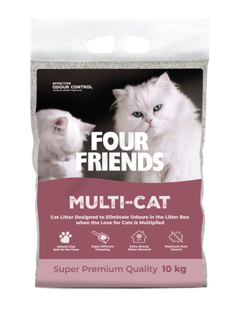 FourFriends - Cat Litter MultiCat 10 kg - Katt - Kattesand & kattestrø - Klumpdannende kattesand - ZOO.no