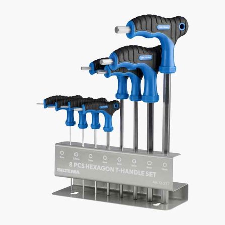 Insexnycklar med T-handtag 2–10 mm 8 st.