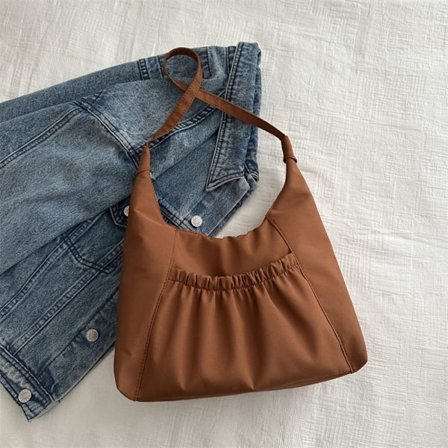 Enkel axel underarmsväska Liten fyrkantig väska BRUN