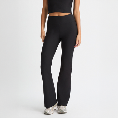 Röhnisch Ribbestrikkede Flare Tights Svart