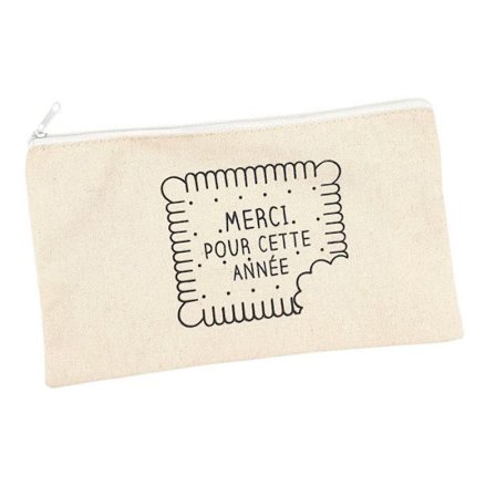 Personliggörbar necessär - CTOP - Present till läraren - Beige - Bomull - Barn